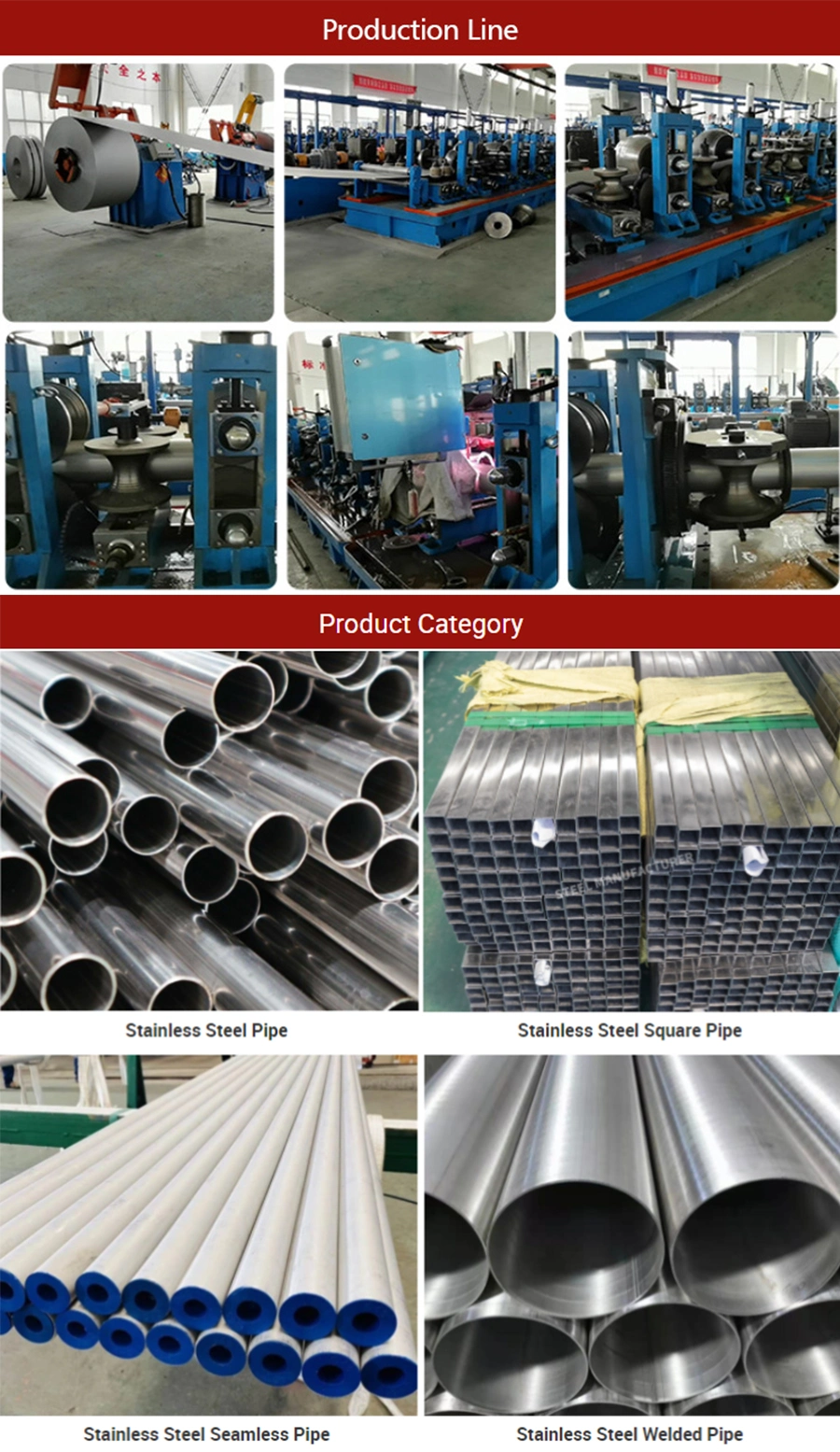 Hot Selling AISI ASTM GB Ss Steel Pipe 201 304 316/L Welded/Seamless/ERW Stainless Steel Pipe Manufacturer in China